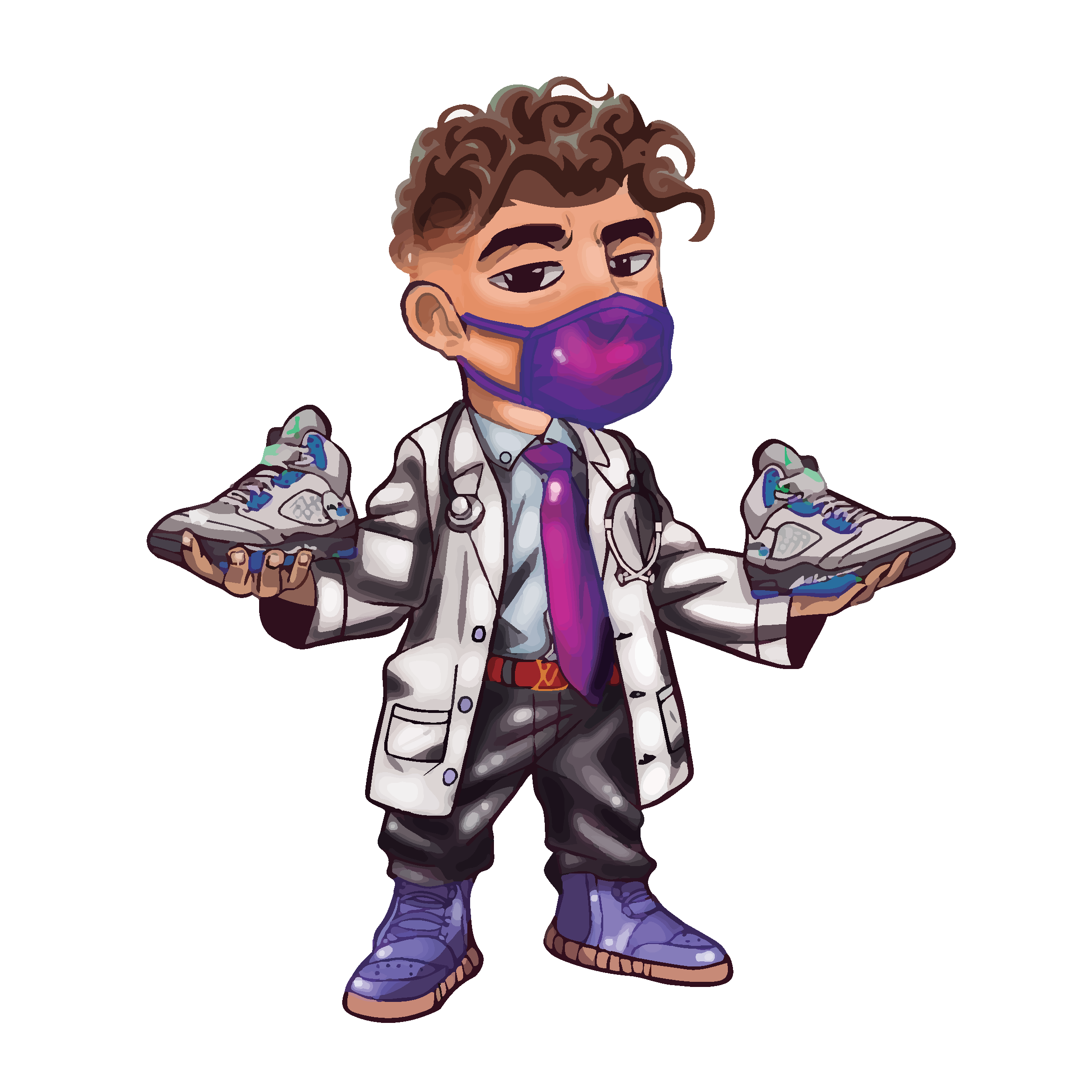 Echipa Sneaker Doctor la lucru